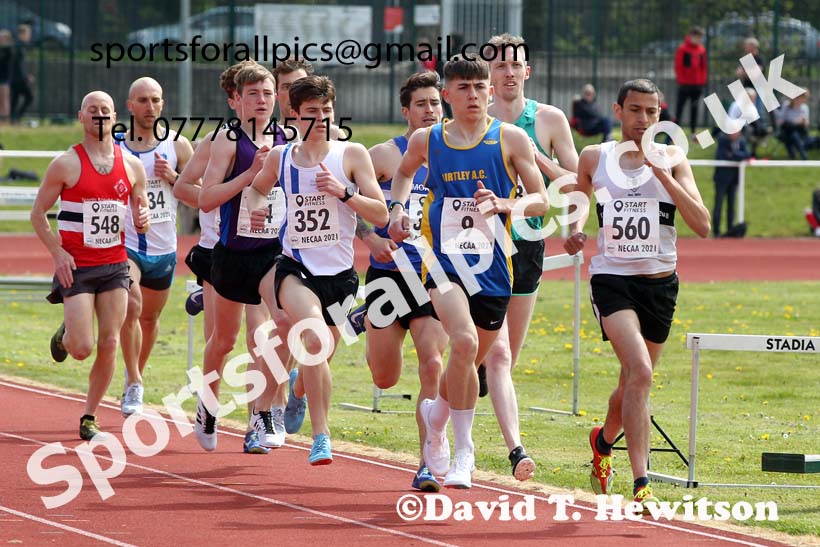 1500 metres, 2021 NECAA Middlesbrough Open Meting, Sunday, May 9th. Photo: David T. Hewitson/Sports for All Pics